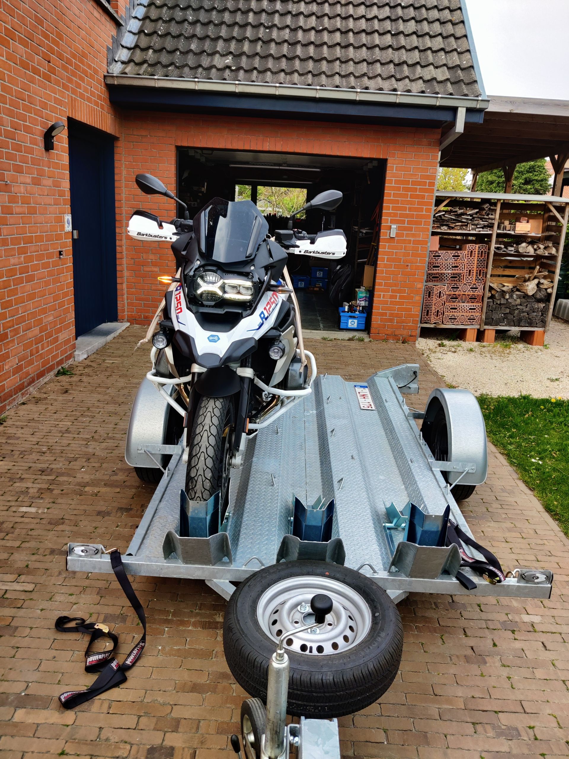 Detail van de motorkar